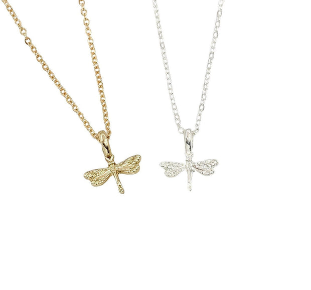 Tiny Dragonfly Necklace, Dragonfly Jewelry, Gift for Insect Lovers, Bug Necklace, Spring Jewelry, Outdoors Lover Gift, Dainty Necklace