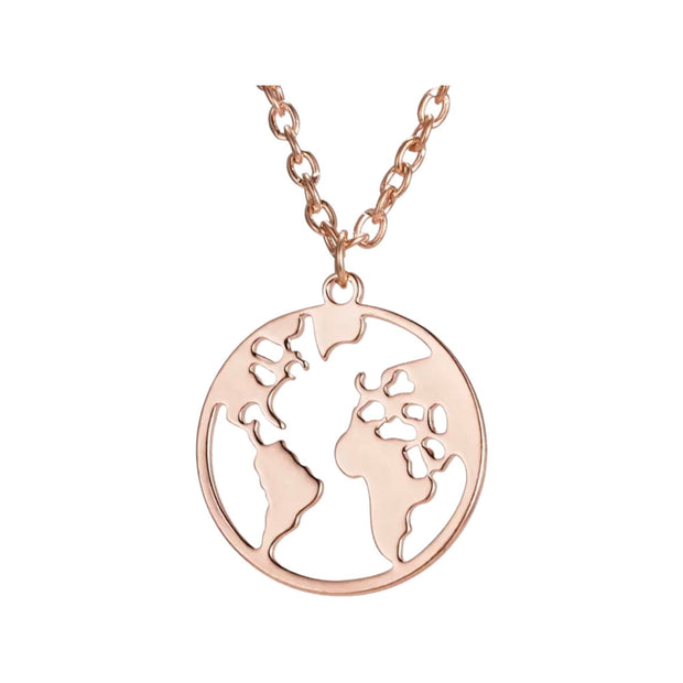 World Globe Necklace, Planet Earth Pendant, Travel Jewelry, No Matter Where Gift, Gift for Traveler, Statement Necklace, New Adventure Gift