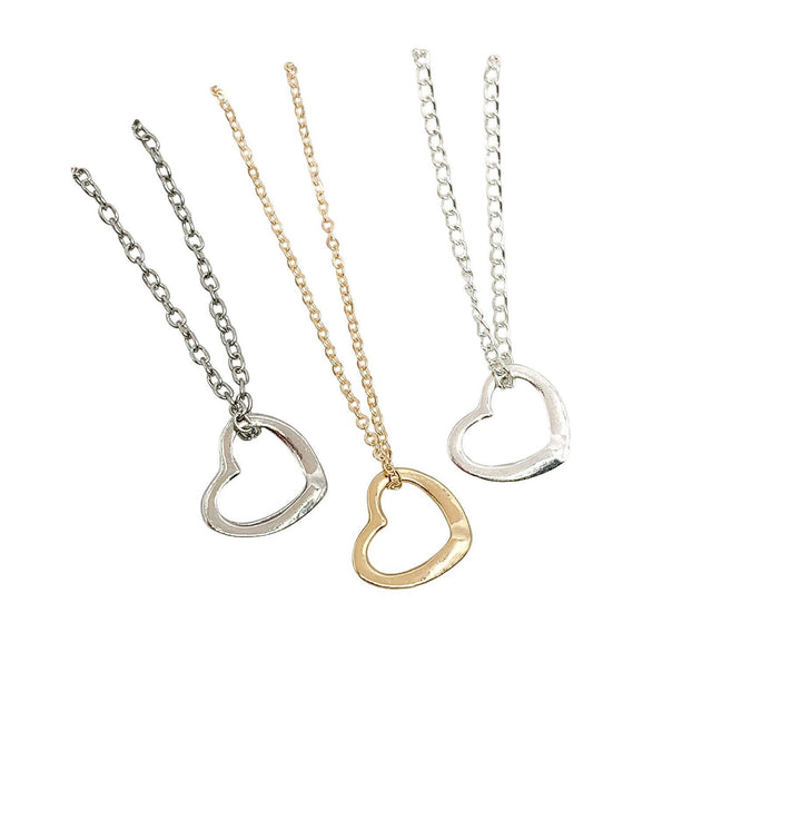 Collier Cœur Ouvert Argent, Collier Cœur Minimaliste, Pendentif Cœur Délicat, Cadeau pour Maman, Collier d'Amitié, Cadeau d'Anniversaire pour Elle