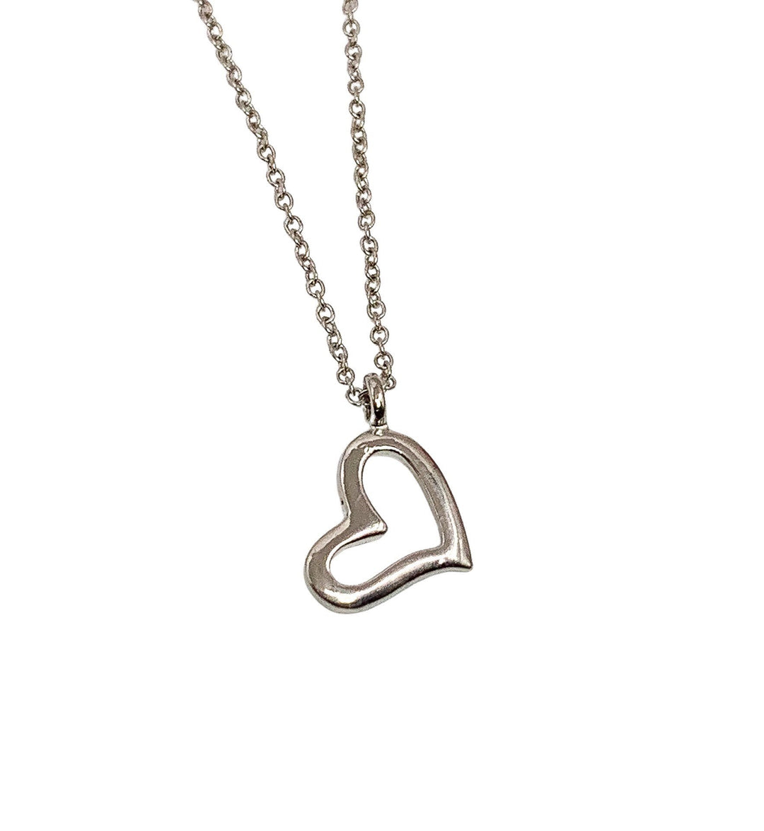 Collier Cœur Ouvert Or, Collier Minimaliste, Pendentif Cœur Délicat, Collier d'Amitié, Cadeau d'Anniversaire pour Petite Sœur, Cadeau de Noël
