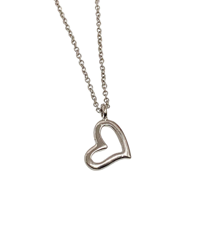 Collier Cœur Ouvert Or, Collier Minimaliste, Pendentif Cœur Délicat, Collier d'Amitié, Cadeau d'Anniversaire pour Petite Sœur, Cadeau de Noël