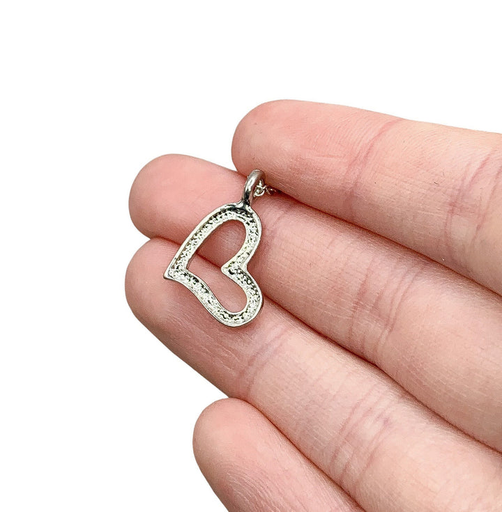 Collier Cœur Ouvert Or, Collier Minimaliste, Pendentif Cœur Délicat, Collier d'Amitié, Cadeau d'Anniversaire pour Petite Sœur, Cadeau de Noël