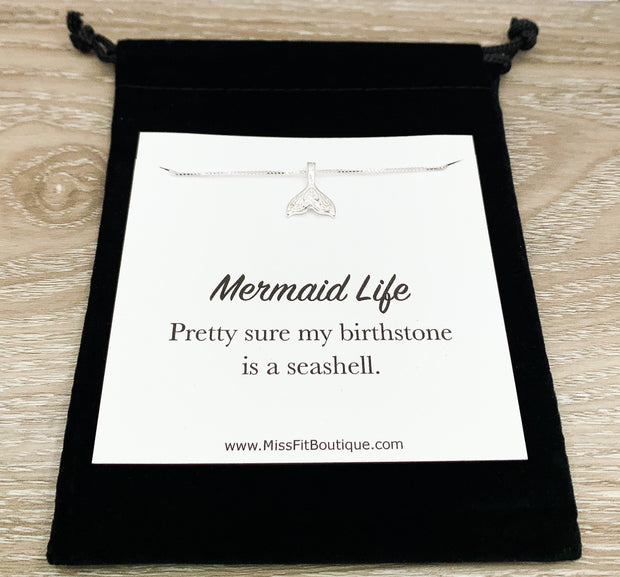 Mermaid Tail Necklace, Mermaid Gift, Beach Necklace, Minimalist Life Gift, Ocean Gift, Beach Life, Friendship Necklace, Mermaid Party Gift