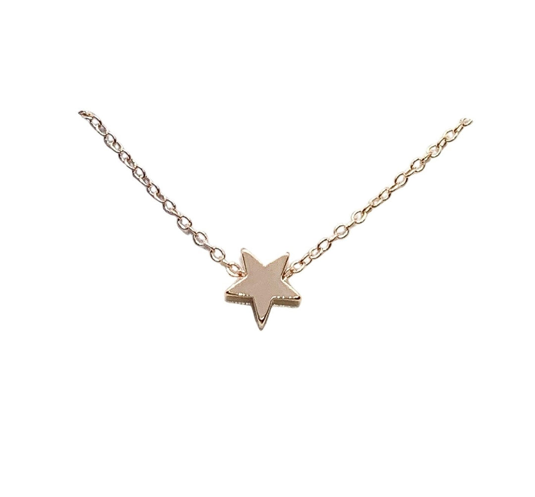 Tiny Star Necklace, Rose Gold, Silver, Gold, Best Friends Are Like Stars