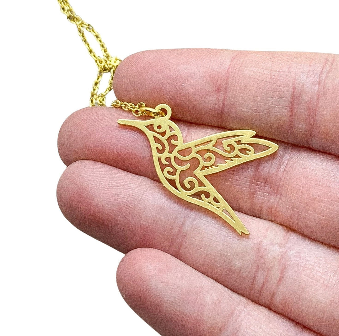 Collier colibri avec carte, Bijou oiseau, Cadeau inspirant, Bijou nature, Cadeau pour amoureux des oiseaux, Cadeau d'amitié, Collier à superposer