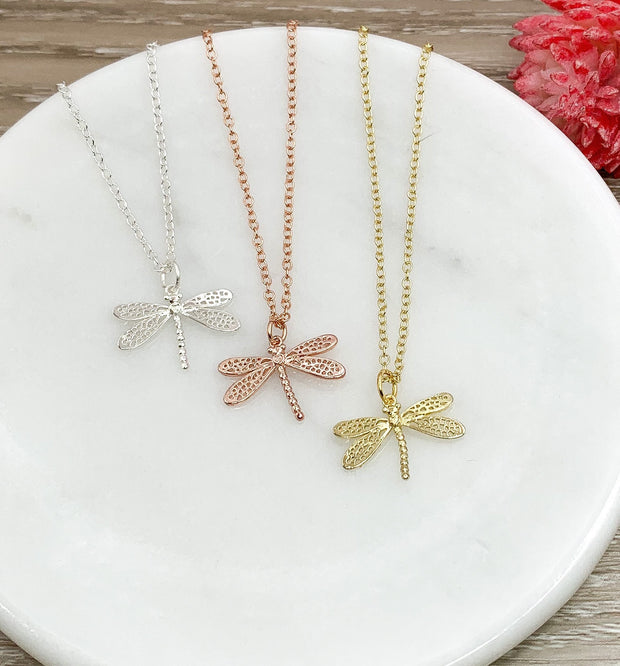 Dragonfly Necklace, Memorial Gift, Dragonflies Appear When Angels Are Near Jewelry, Grief Necklace, Mourning Jewelry, Miscarriage Necklace