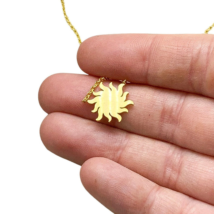 You Are My Sunshine Gift, Dainty Sun Necklace, Sunshine Jewelry, Friendship Necklace, Starburst Pendant, Gift for Girlfriend, Birthday Gift