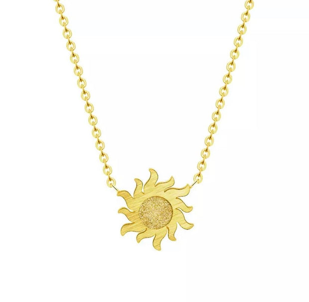 You Are My Sunshine Gift, Dainty Sun Necklace, Sunshine Jewelry, Friendship Necklace, Starburst Pendant, Gift for Girlfriend, Birthday Gift