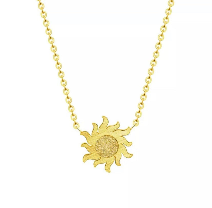 You Are My Sunshine Gift, Dainty Sun Necklace, Sunshine Jewelry, Friendship Necklace, Starburst Pendant, Gift for Girlfriend, Birthday Gift