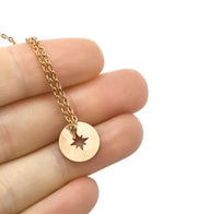 Tiny Compass Necklace, No Matter Where Quote, Best Friends Necklace, Friendship Gift, Friend Birthday Gift, Gift for Bestie, Holiday Gift