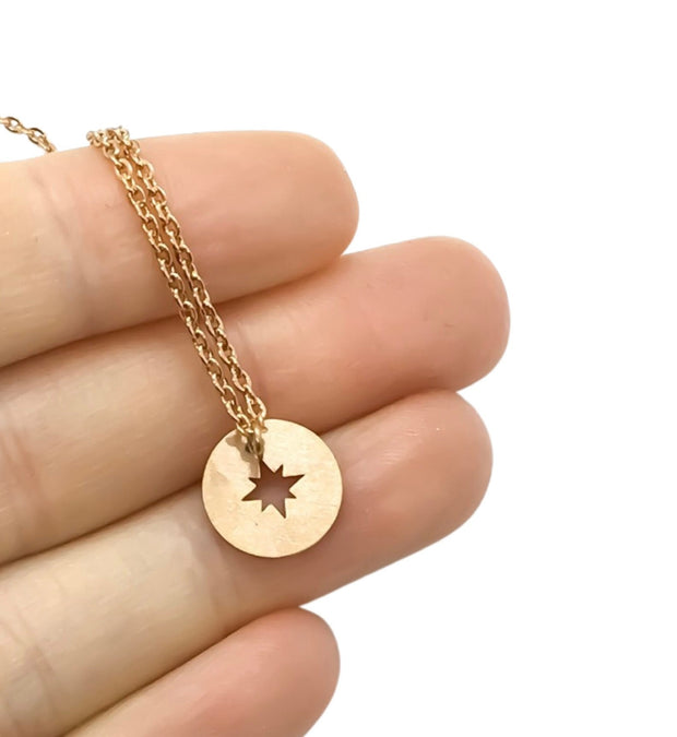 Compass Necklace, Enjoy The Next Chapter Message, Dainty Compass Jewelry, Graduation Gift for Her, Promotion Gift, Farewell Gift for Friend