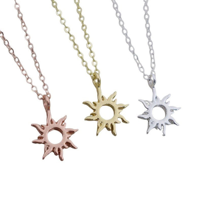 Collier « Tu es mon rayon de soleil », Collier soleil en or rose, Cadeau soleil minimaliste, Collier délicat, Cadeaux pour elle, Anniversaire, Cadeaux pour meilleures amies