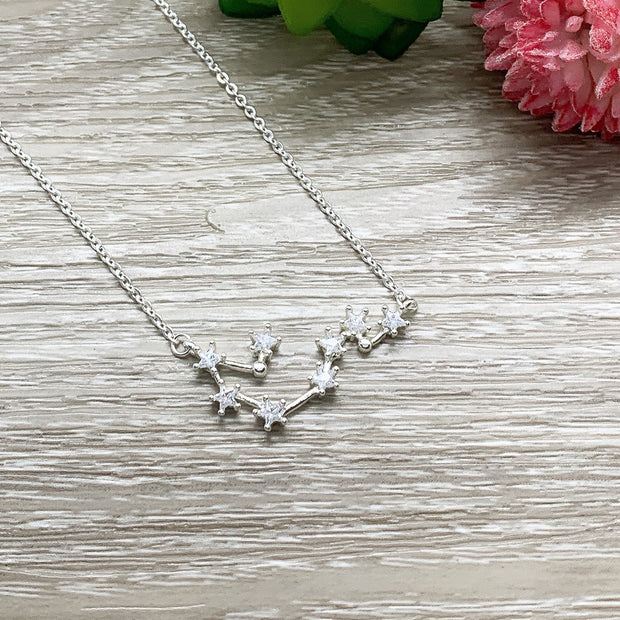 Sparkly Stars Necklace, Studded Constellation Necklace, Dainty Celestial Jewelry, Astronomy Necklace, Astrology Jewelry, Gift for Her