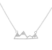 Snowy Mountain Necklace, Dainty Mountain Range Jewelry, Travel Necklace, Going Away Gift for Friend, Minimalist Necklace, New Adventure Gift