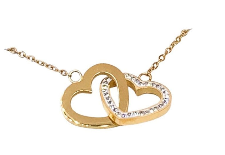 Soul Sisters Necklace, Interlocking Hearts Necklace, Double Hearts Pendant, Maid of Honor Gift, Sister Birthday Gift, Holiday Gift