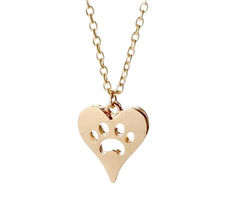 Collier avec petite empreinte de patte, Collier pour amoureux des chiens, Cadeau pour amoureux des chats, Cadeau pour propriétaire de chien, Cadeau pour maman de chat, Cadeau commémoratif pour chat, Souvenir de deuil animalier