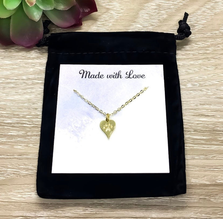 Collier avec petite empreinte de patte, Collier pour amoureux des chiens, Cadeau pour amoureux des chats, Cadeau pour propriétaire de chien, Cadeau pour maman de chat, Cadeau commémoratif pour chat, Souvenir de deuil animalier