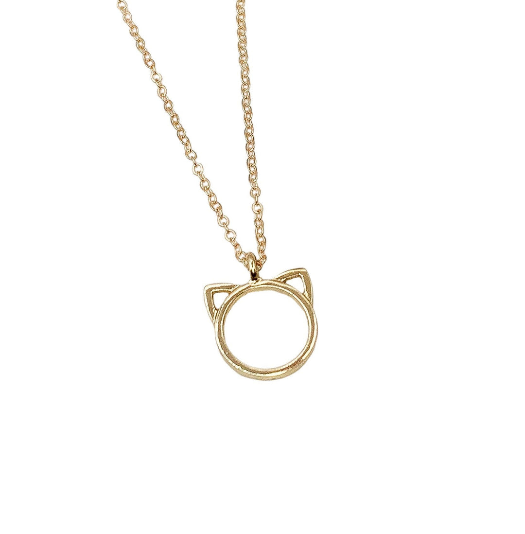 Collier pour amoureux des chats, pendentif oreilles de chat, cadeau pour propriétaire de chat, collier pour passionnée de chats, cadeau pour maman de chat, souvenir de la perte d'un chat, cadeau commémoratif