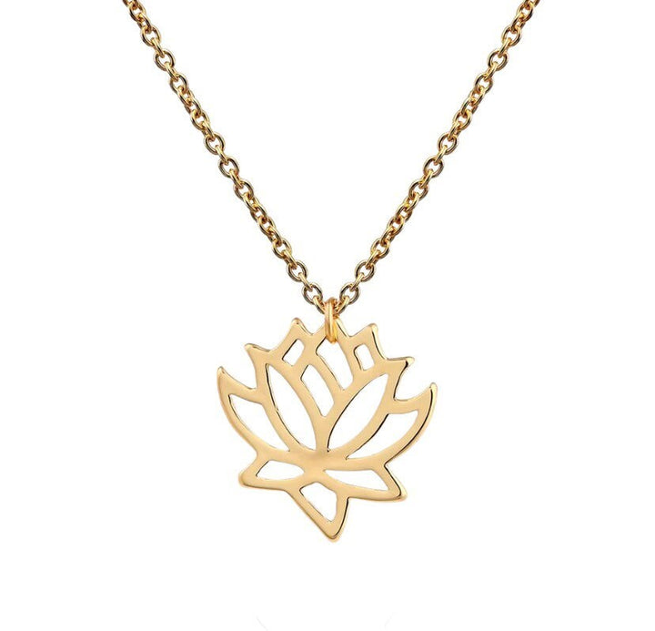 Collier Fleur de Lotus, Collier Lotus Délicat, Collier Yoga, Pendentif Floral, Collier Fleur, Collier Zen, Collier à Superposer
