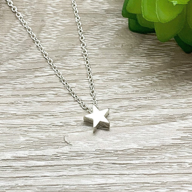 Tiny Star Necklace, Dainty Star Pendant, Layered Necklace, Minimalist Jewelry, Delicate Necklace, Little Girl Necklace, Stocking Stuffers