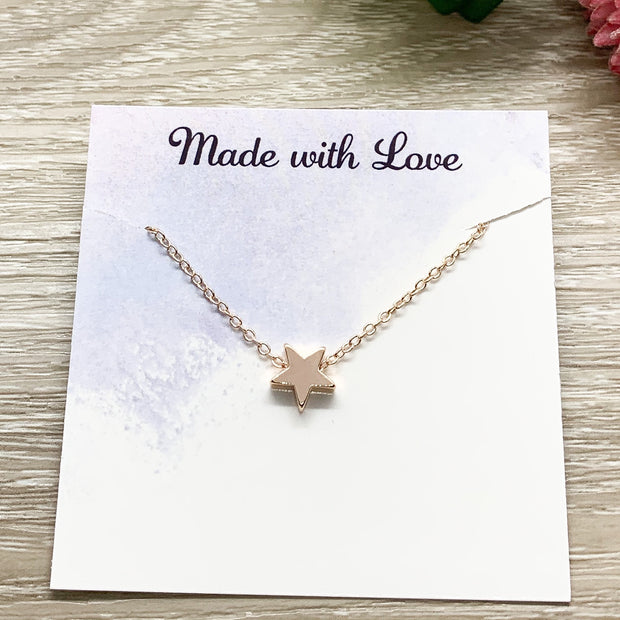 Tiny Star Necklace, Dainty Star Pendant, Layered Necklace, Minimalist Jewelry, Delicate Necklace, Little Girl Necklace, Stocking Stuffers