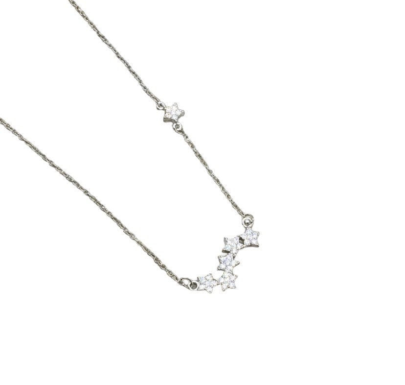 Collier Étoiles Multiples, Bijou Céleste, Pendentif Étoiles en Zirconium Cubique, Collier Astronomie, Collier Petites Étoiles, Bijou Minimaliste