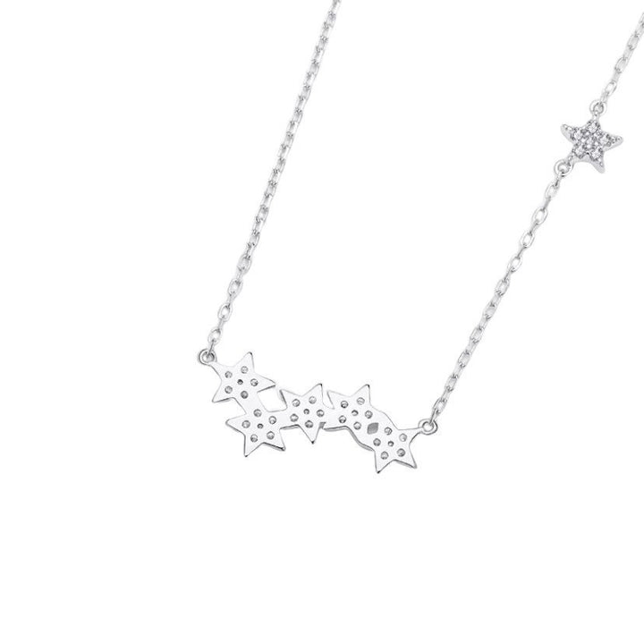 Collier Étoiles Multiples, Bijou Céleste, Pendentif Étoiles en Zirconium Cubique, Collier Astronomie, Collier Petites Étoiles, Bijou Minimaliste
