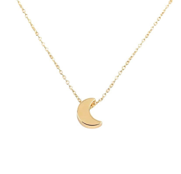 Crescent Moon Necklace, Dainty Lunar Jewelry, Tiny Moon Pendant, Minimalist Necklace, Celestial Jewelry, Birthday Gift for Her