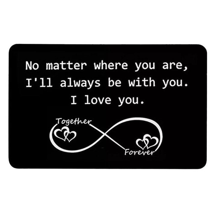 Carte romantique « Ensemble pour toujours », à glisser dans son portefeuille. Cadeau pour mari, cadeau pour partenaire, cadeau de sa femme, cadeau sentimental, cadeau d'anniversaire.