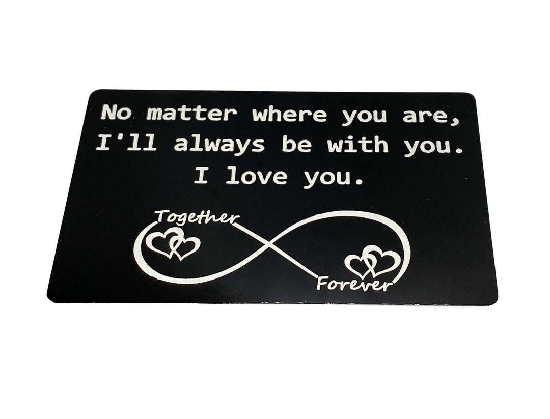 Carte romantique « Ensemble pour toujours », à glisser dans son portefeuille. Cadeau pour mari, cadeau pour partenaire, cadeau de sa femme, cadeau sentimental, cadeau d'anniversaire.