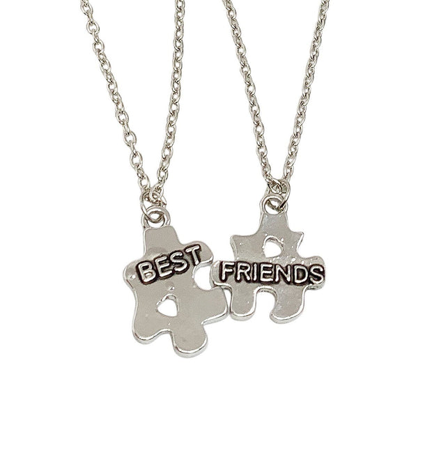 Best Friends Necklaces for 2, Matching Puzzle Necklace Set, Friendship Necklaces, Gift for Best Friend, Friends Forever Gift for Her