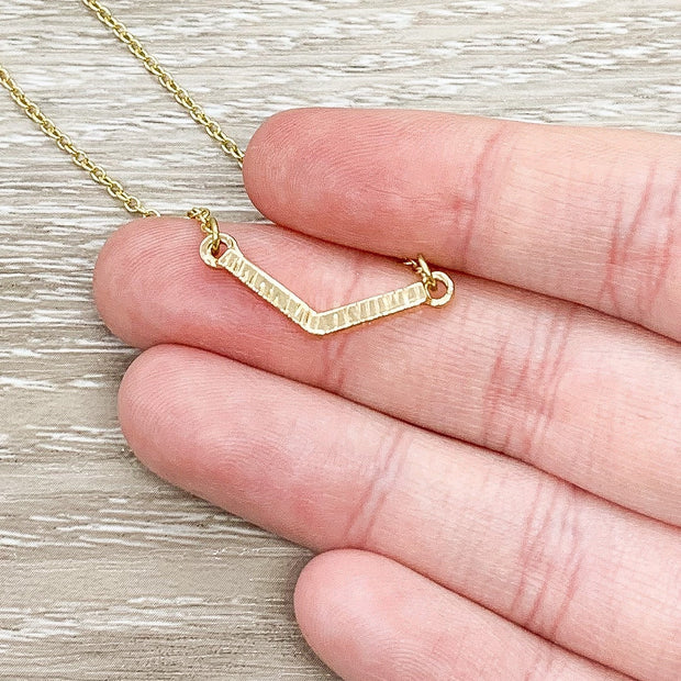 Simple Arrow Necklace, V Shapes Necklace, Tiny Triangle Necklace, Dainty Necklace, Gift from Grandma, Christmas Gift for Her