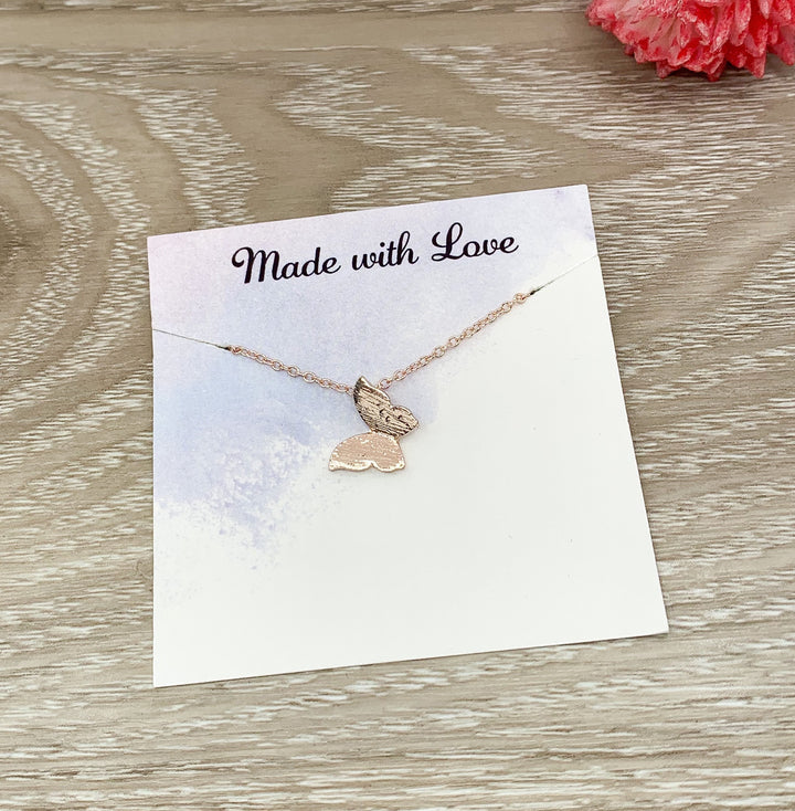 Collier papillon miniature, Bijou papillon, Cadeau pour les amoureux des insectes, Collier insecte, Bijou de printemps, Collier délicat, Collier pour petite fille