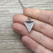 Simple Triangle Necklace, Armored Necklace, Warrior Pendant, Fearless Necklace, Dainty Necklace, Support Gift for Friend, Christmas Gift