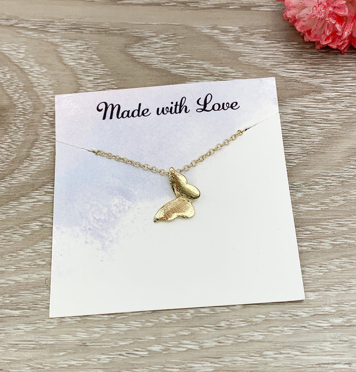 Tiny Butterfly Necklace, Butterfly Jewelry, Gift for Insect Lovers, Bug Necklace, Spring Jewelry, Dainty Necklace, Little Girl Necklace