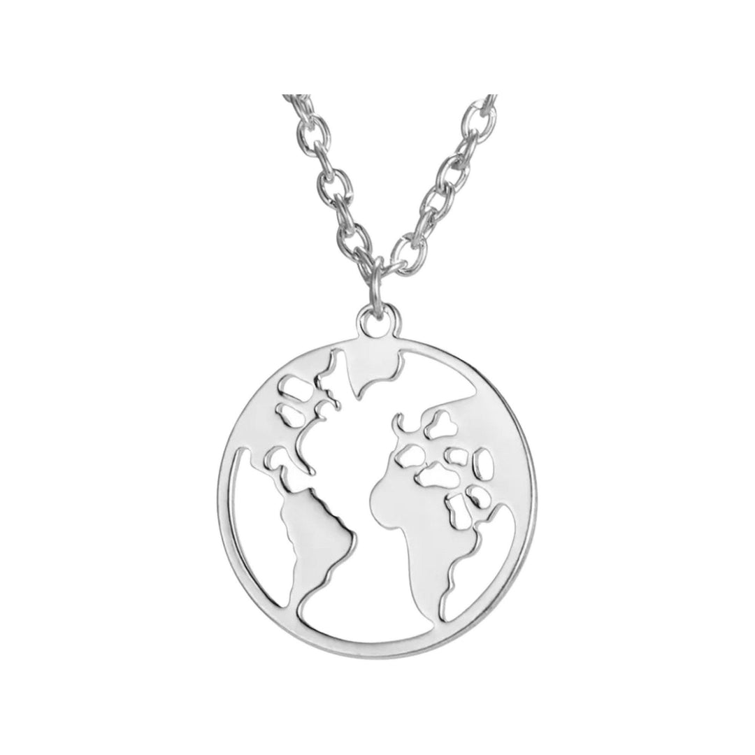 Collier Globe Terre, Pendentif Planète Terre, Bijou de voyage, Cadeau idéal pour les voyageurs, Collier tendance, Cadeau pour une nouvelle aventure