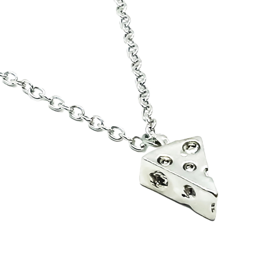 Collier avec petite tranche de fromage, collier pizza, cadeau pour les amoureux de la pizza, collier d'amitié, bijou gourmand, cadeau d'anniversaire original, collier à porter au quotidien