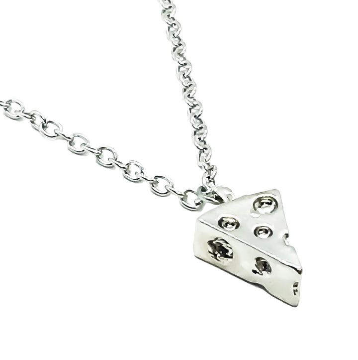 Collier avec petite tranche de fromage, collier pizza, cadeau pour les amoureux de la pizza, collier d'amitié, bijou gourmand, cadeau d'anniversaire original, collier à porter au quotidien