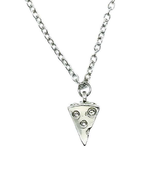 Tiny Cheese Slice Necklace, Pizza Necklace, Pizza Lover Gift, Friendship Necklace, Foodie Jewelry, Unique Birthday Gift, Everyday Necklace