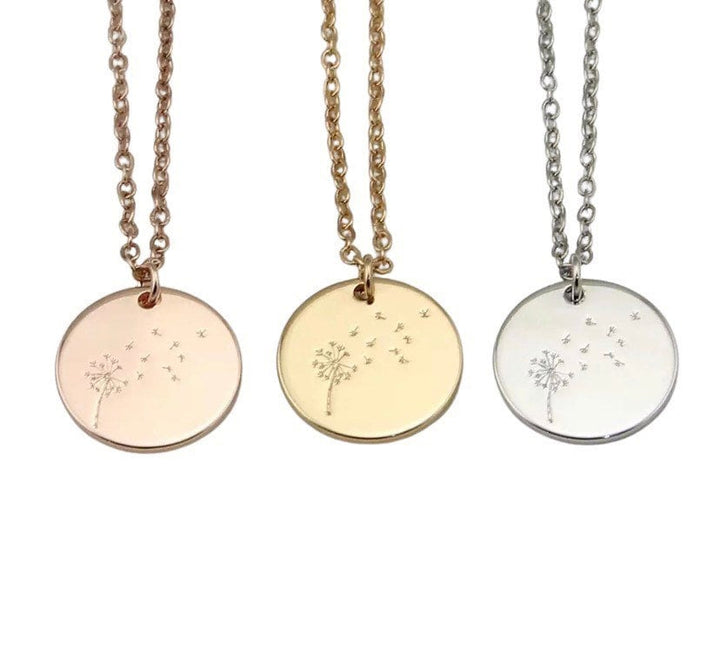 Collier Pissenlit, Bijou Floral, Collier Vœu, Pendentif Graines de Pissenlit, Collier Minimaliste, Cadeau Demoiselle d'Honneur, Cadeau Fête des Mères