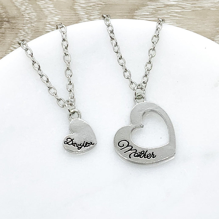 Ensemble de colliers cœur mère-fille pour 2 personnes, colliers entrelacés, collier d'amitié, cadeau pour maman, cadeau de sa fille, cadeau maman-fille