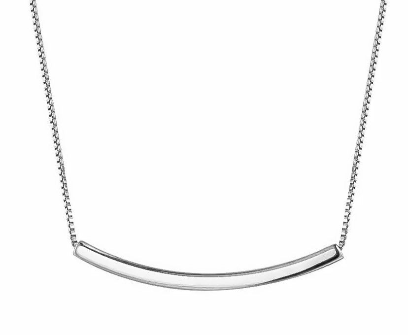 Sterling Silver Tube Necklace, Dainty Balance Tube Pendant, Minimalist Jewelry for Her, Simple Layering Necklace, Gift for Friend