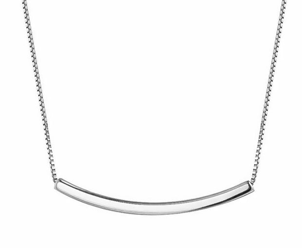 Sterling Silver Tube Necklace, Dainty Balance Tube Pendant, Minimalist Jewelry for Her, Simple Layering Necklace, Gift for Friend