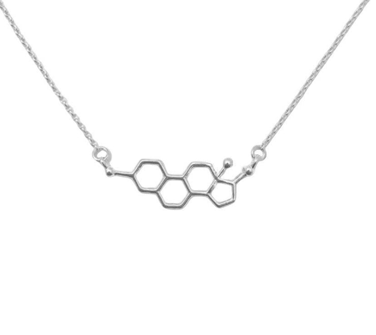 Molecular Necklace, Estrogen Jewelry, Molecule Necklace, Girl Power Gift, Empowering Gift for Her, Gift for Women, Feminist Jewelry