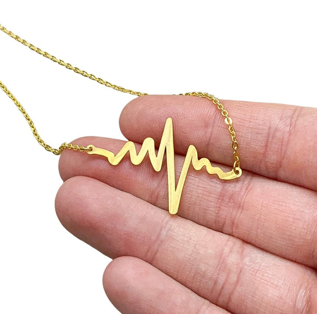 Heartbeat Necklace, Anatomy Jewelry, Nurse Necklace, Biology Jewelry, Doctor Gift, Gift for Medical Student, Nurse Appreciation Gift