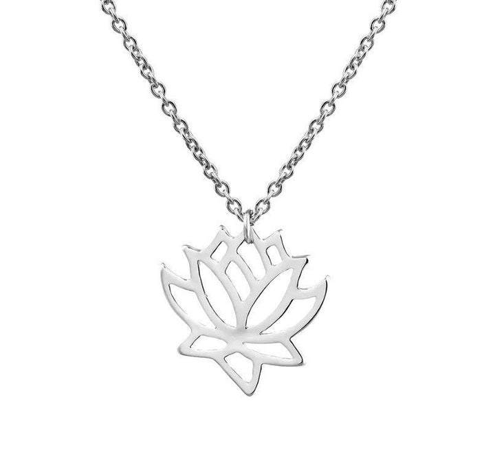 Collier Fleur de Lotus, Collier Lotus Délicat, Collier Yoga, Pendentif Floral, Collier Fleur, Collier Zen, Collier à Superposer