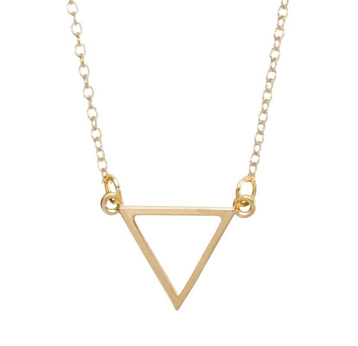 Collier triangle simple, collier Trinité, pendentif triangle ouvert, collier guerrier, collier délicat, cadeau pour une amie, cadeau de Noël