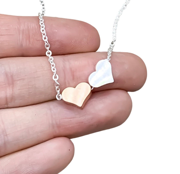 Colleague Gift, Two Hearts Necklace, Chance Made Us Colleagues, Gift for Friend, Coworker Gift, Retirement Gift, Friendship Necklaces