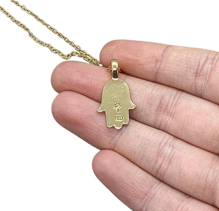 Gold Hamsa Hand Necklace, Spiritual Necklace, Protection Jewelry, Choker Necklace, Good Luck Necklace, Christmas Gift for Friend