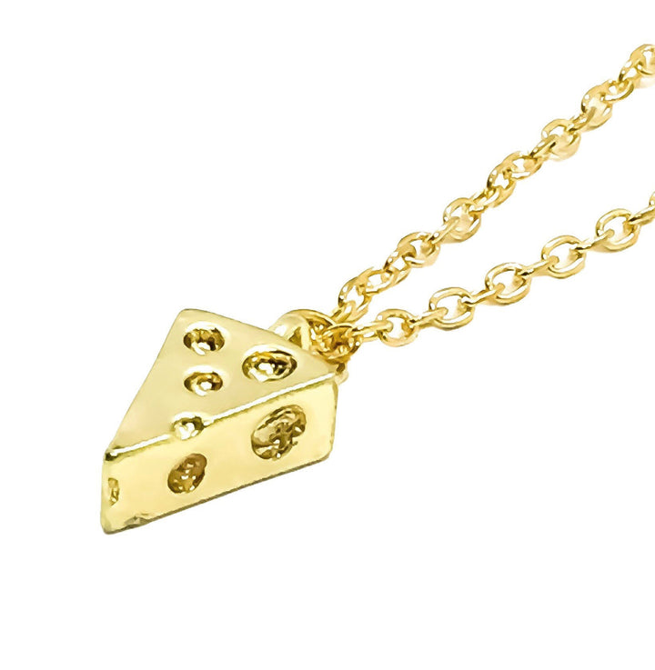 Collier avec petite tranche de fromage, collier pizza, cadeau pour les amoureux de la pizza, collier d'amitié, bijou gourmand, cadeau d'anniversaire original, collier à porter au quotidien